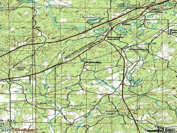 Zip code 35188 topographic map