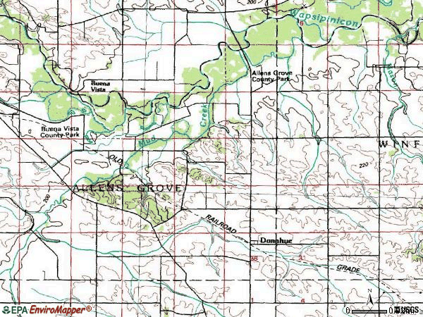 Zip code 52746 topographic map