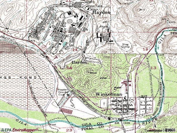Zip code 85235 topographic map