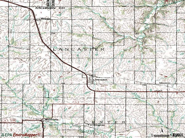 Zip code 66041 topographic map