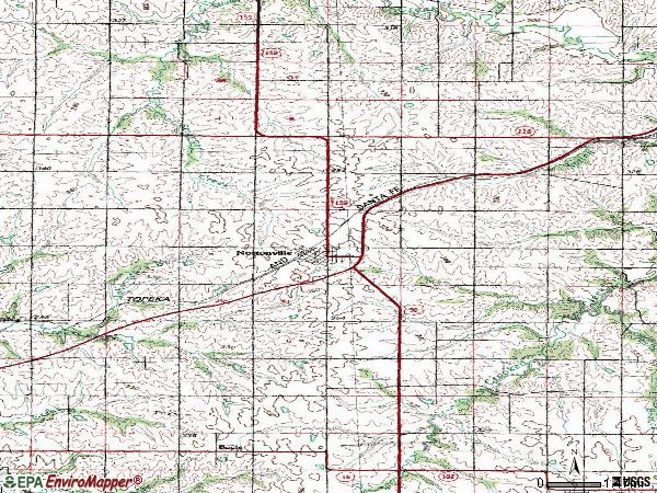 Zip code 66060 topographic map