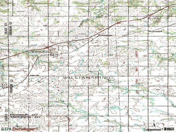 Zip code 66095 topographic map
