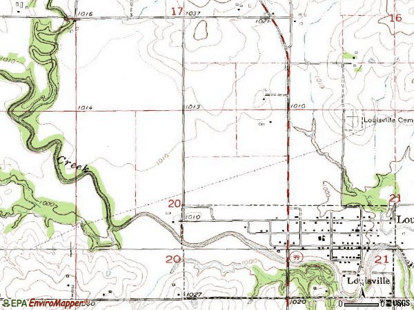 Zip code 66450 topographic map