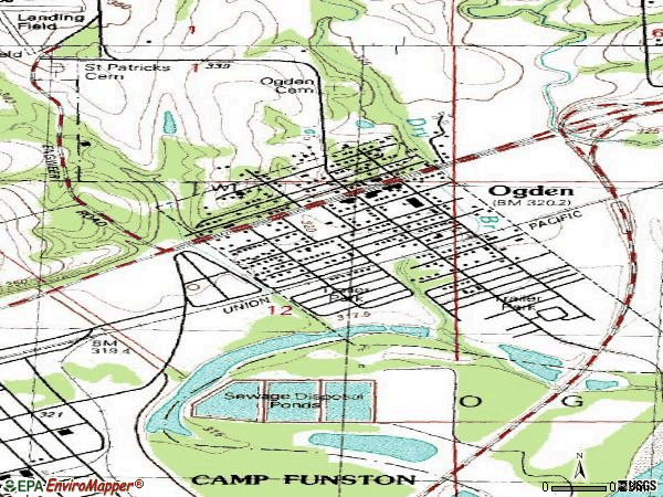 Zip code 66517 topographic map