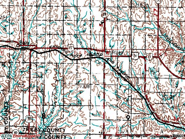 Zip code 66531 topographic map