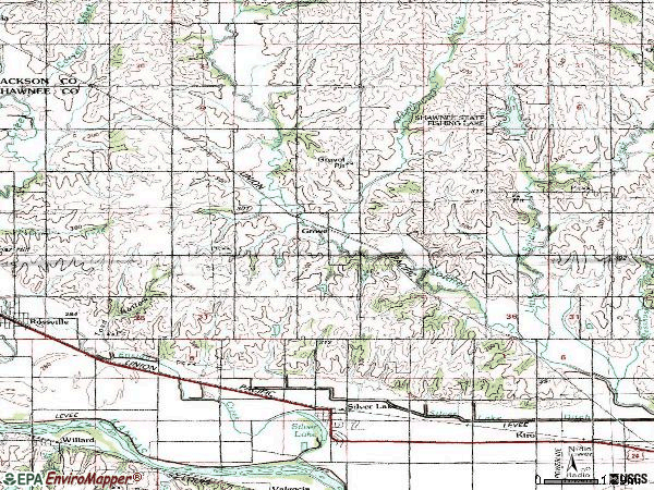 Zip code 66539 topographic map