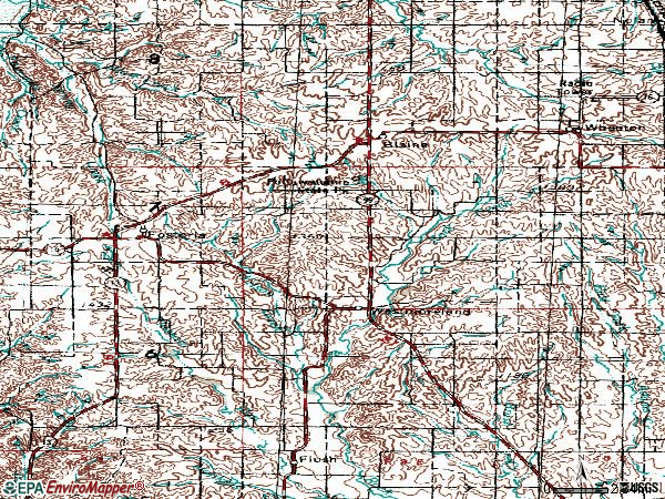 Zip code 66549 topographic map