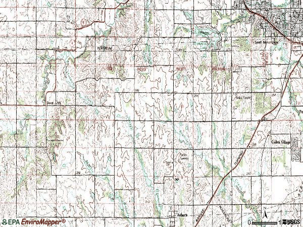 Zip code 66610 topographic map