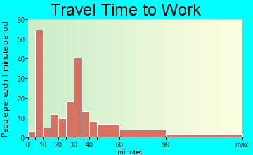 Shirley travel time to work