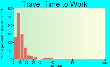 Big Rapids travel time to work - commute