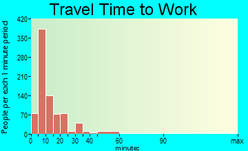 Cadillac travel time to work - commute