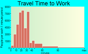 Detroit travel time to work - commute