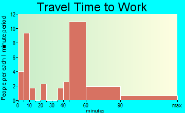 Spring Valley commuting: travel time to work