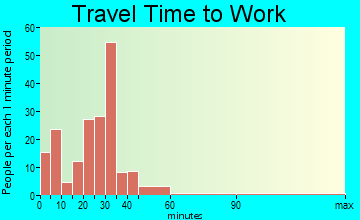 Laingsburg travel time to work - commute