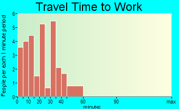 Mecosta travel time to work