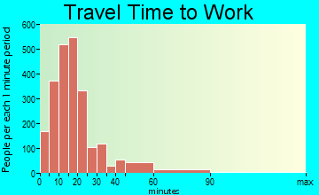 Muskegon travel time to work - commute