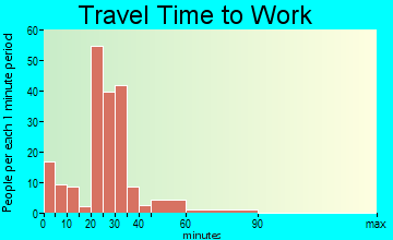 Pellston travel time to work