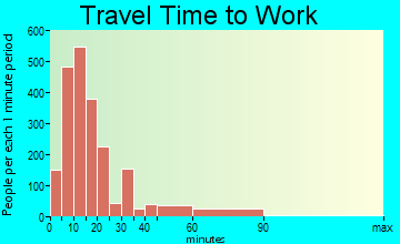 Port Huron travel time to work - commute