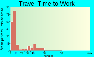 Rogers City travel time to work - commute