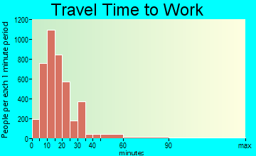 Saginaw travel time to work - commute
