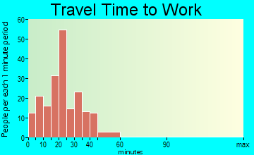 White Pigeon travel time to work - commute