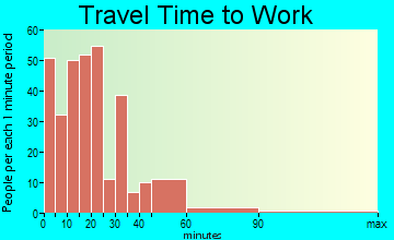 Excelsior commuting: travel time to work