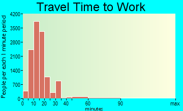 Rochester travel time to work - commute