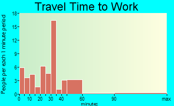 Pleasant Hope commuting: travel time to work
