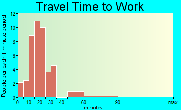 Saginaw travel time to work