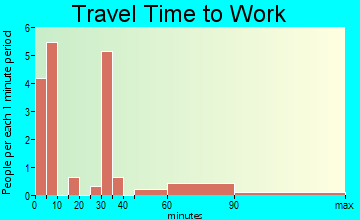 Schell City travel time to work - commute