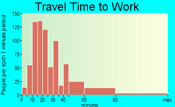 Washington Township travel time to work - commute