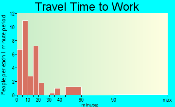 Ellicottville travel time to work - commute