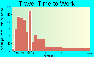Lake Grove travel time to work - commute
