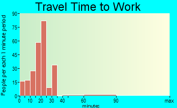 Nedrow travel time to work