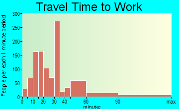 North Bellport travel time to work - commute