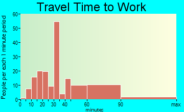 South Floral Park commuting: travel time to work
