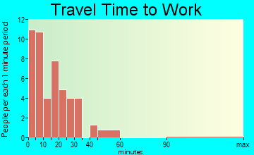 Saluda travel time to work - commute
