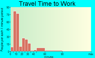 Shallotte travel time to work - commute