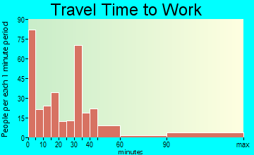 Sneads Ferry commuting: travel time to work