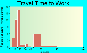 South Henderson commuting: travel time to work