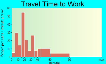 Wilson's Mills travel time to work