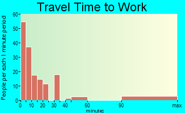 Tioga commuting: travel time to work
