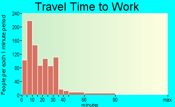 Bellevue travel time to work - commute