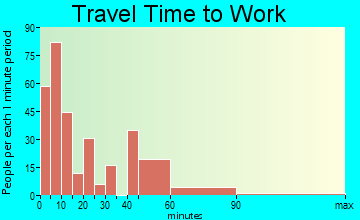 Carrollton travel time to work - commute