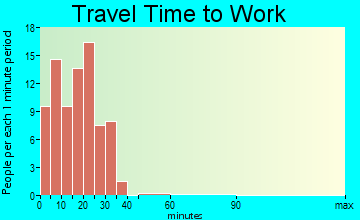 Chesapeake travel time to work - commute