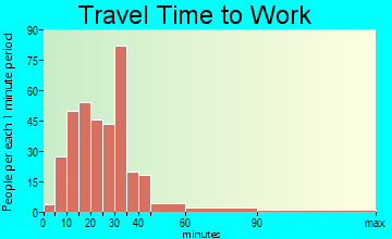 Newtown travel time to work