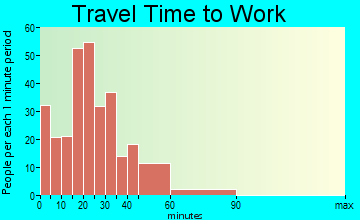 Waynesville travel time to work