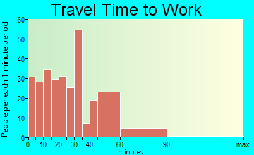 Williamsburg travel time to work - commute