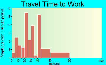 Kansas travel time to work