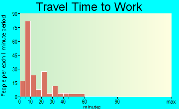 Tishomingo travel time to work - commute